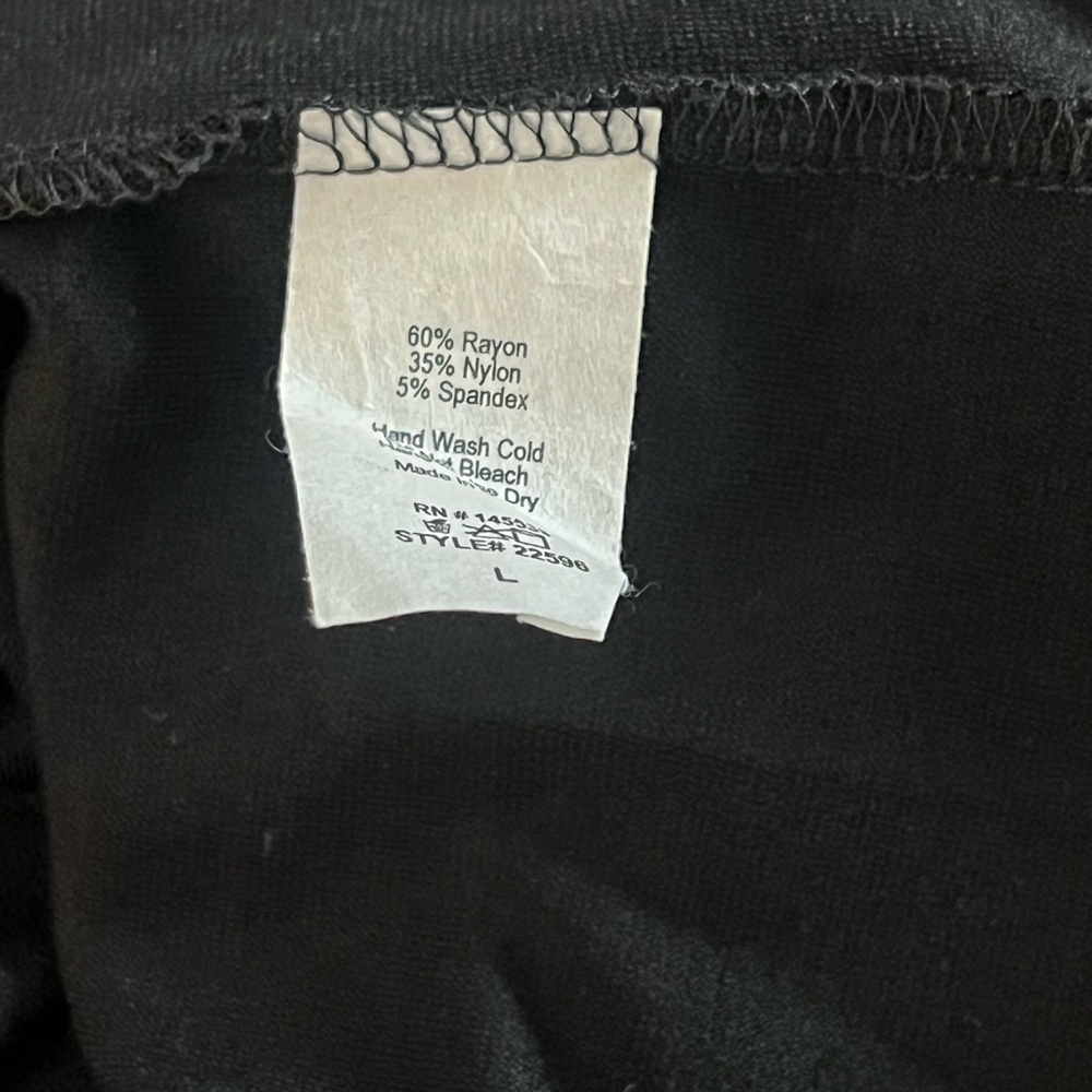 UNWORN W5 Women’s Double Flare Bell 3/4 Sleeve Shirt Top Black Large - Picture 5 of 7